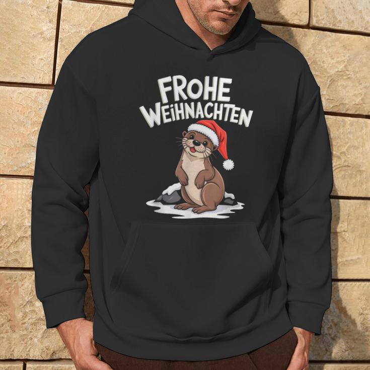 Frohe Weihnachten Otter Frohe Weihnachten Kapuzenpullover Lebensstil