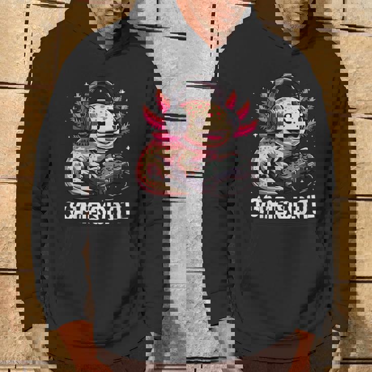 Gamesolotl Axolotl Video Gamer Kawaii Anime Boys Ns Hoodie Lifestyle
