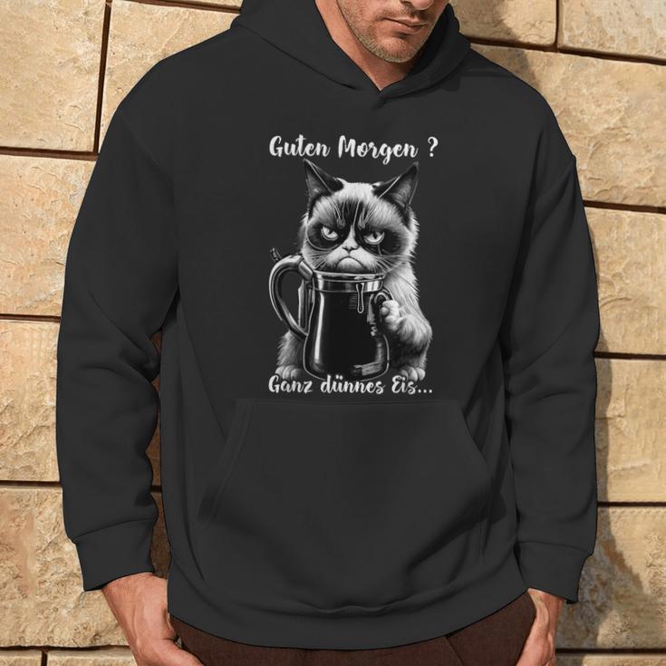 Guten Morgen Ganz Thin Eis Cat Kaffee Kapuzenpullover Lebensstil