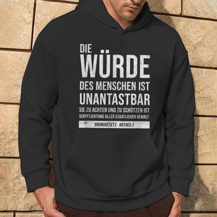 Basic Law Article 1 Die Würde Des Menschen Ist Unantastbar Kapuzenpullover Lebensstil