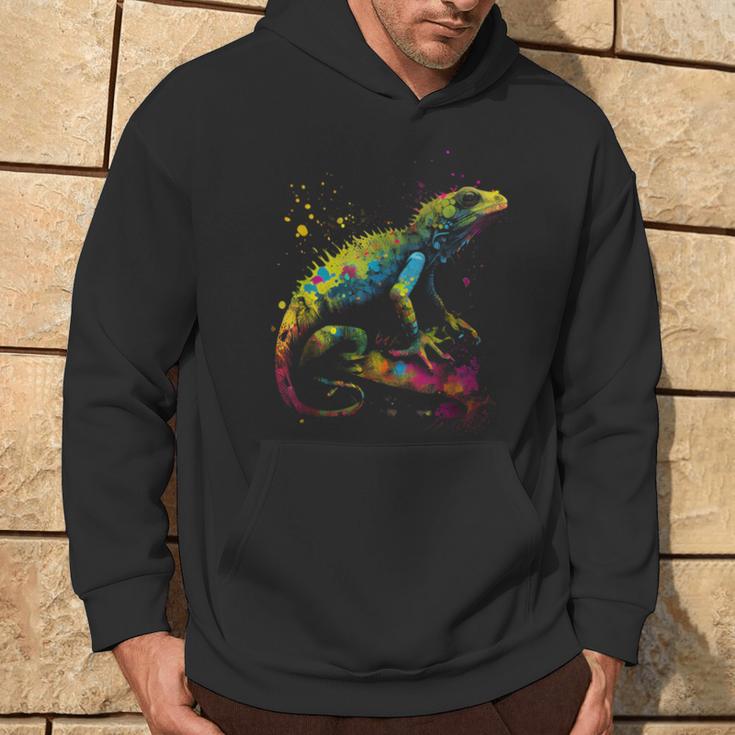 Lizard Lizard Colourful Colour Animal Favourite Animal Fan Kapuzenpullover Lebensstil