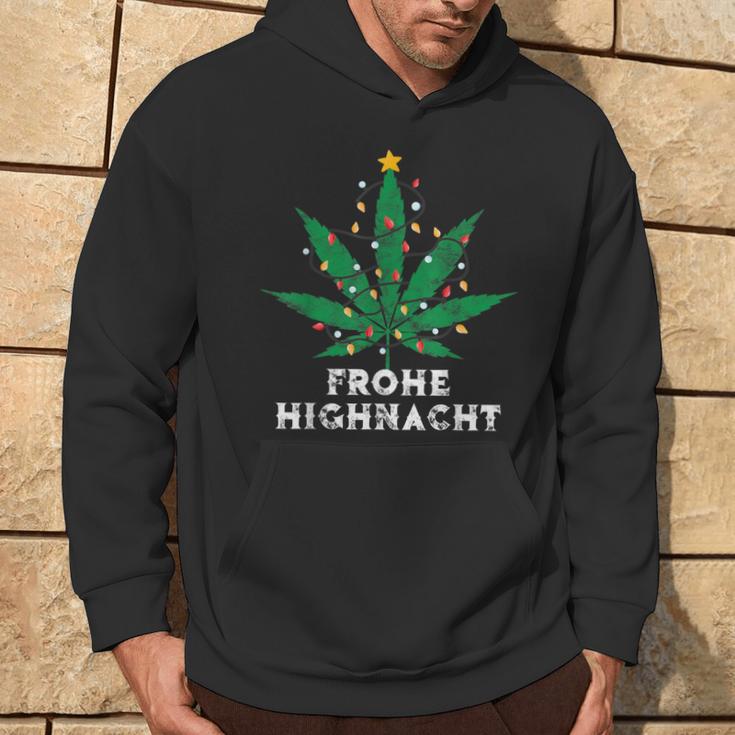 Merry Highnacht Christmas Hemp Leaf Word Game Kapuzenpullover Lebensstil