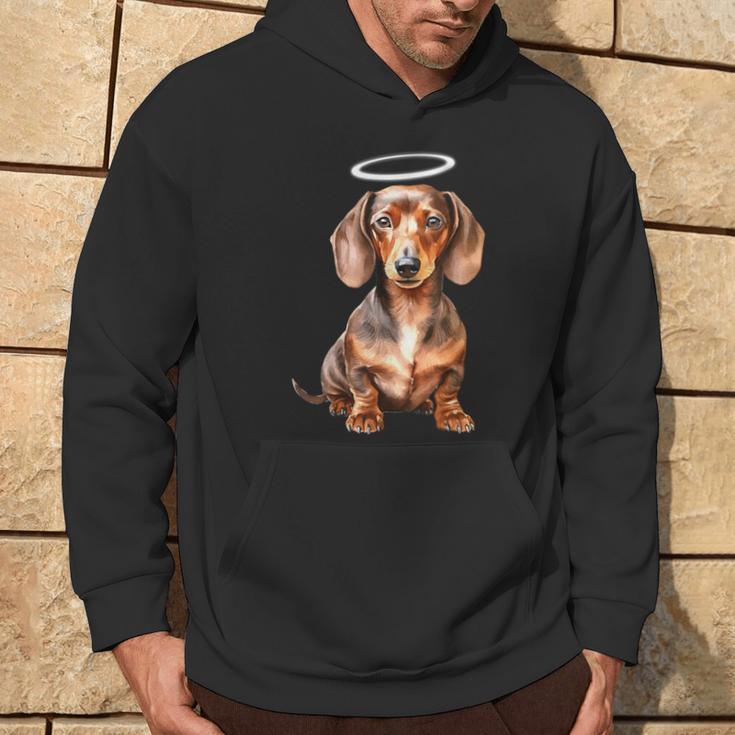 Miniature Dachshund Puppy Angel Kapuzenpullover Lebensstil