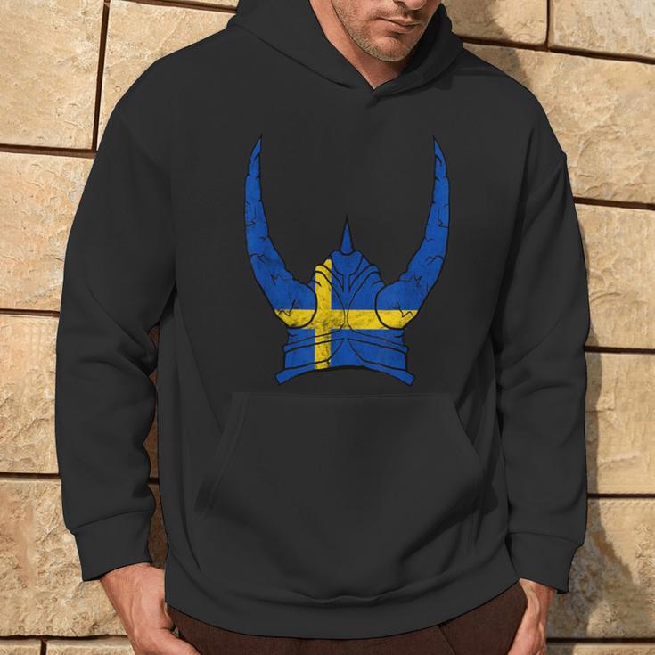 Schweden Wikinger Helm Schwedischer Nordmann Stolz Sköl Kapuzenpullover Lebensstil