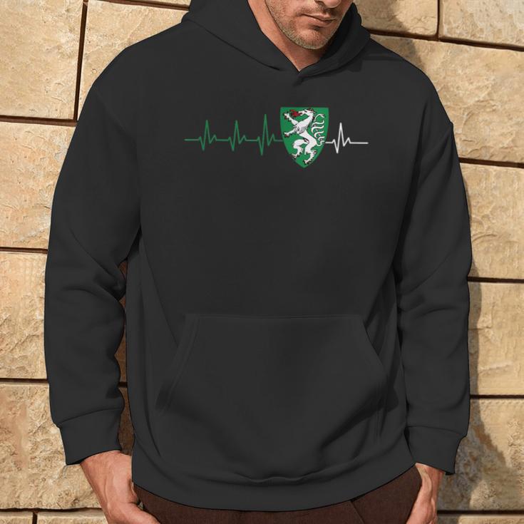 Steiermark Steirisch Crest Heartbeat Steirer Kapuzenpullover Lebensstil