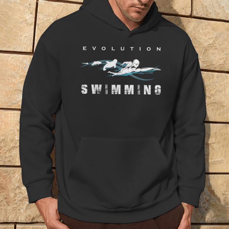 Swimming Evolution Swimmer Sportler Swimming Kapuzenpullover Lebensstil