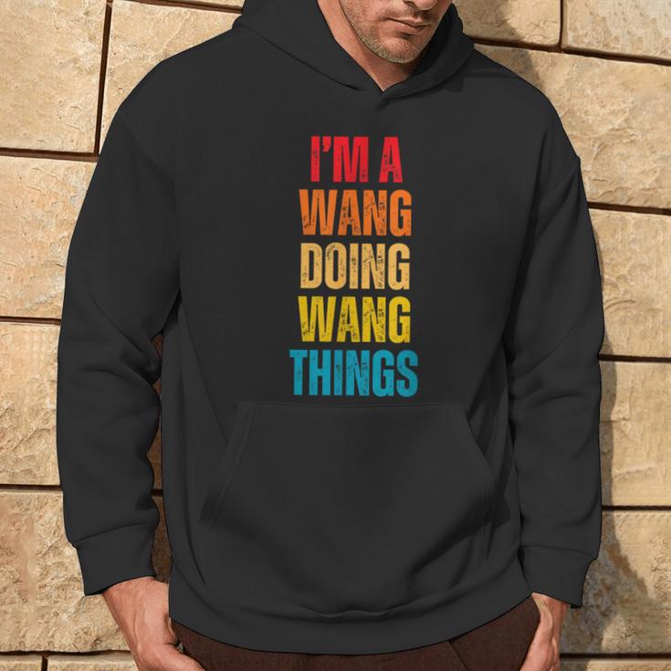 Wang Proud Family Retro Reunion Surname Kapuzenpullover Lebensstil