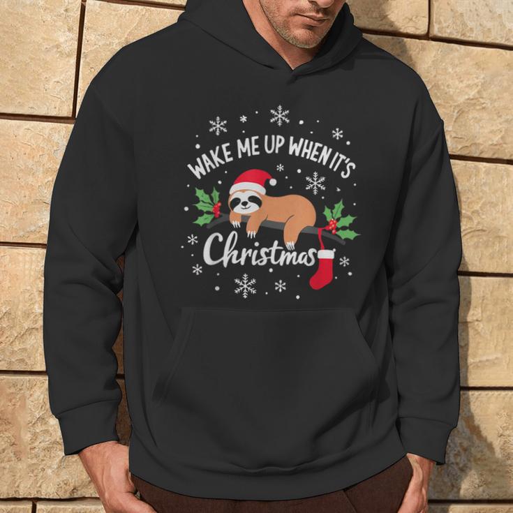 Weck Mich Auf Wenn Weihnachten Ist Christmas Kapuzenpullover Lebensstil