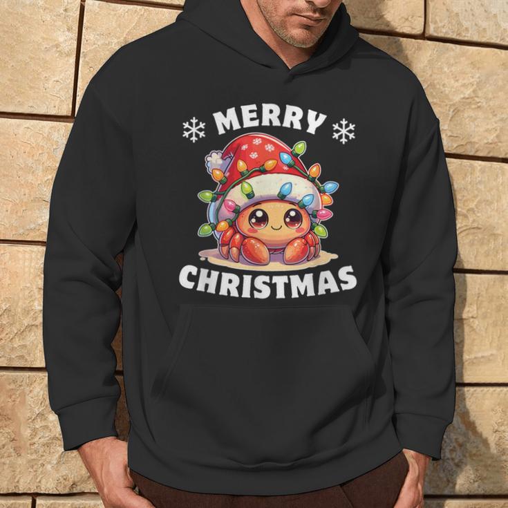 Weihnachtsmütze Weihnachten Lichterkette Einsiedlerkrebs Kapuzenpullover Lebensstil