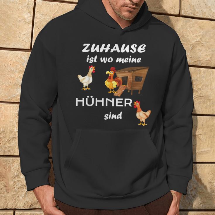 Zuhause Ist Wo Meine Hühner Sind Sind Farmer Zuhause Ist Wo Meine Hühn Kapuzenpullover Lebensstil