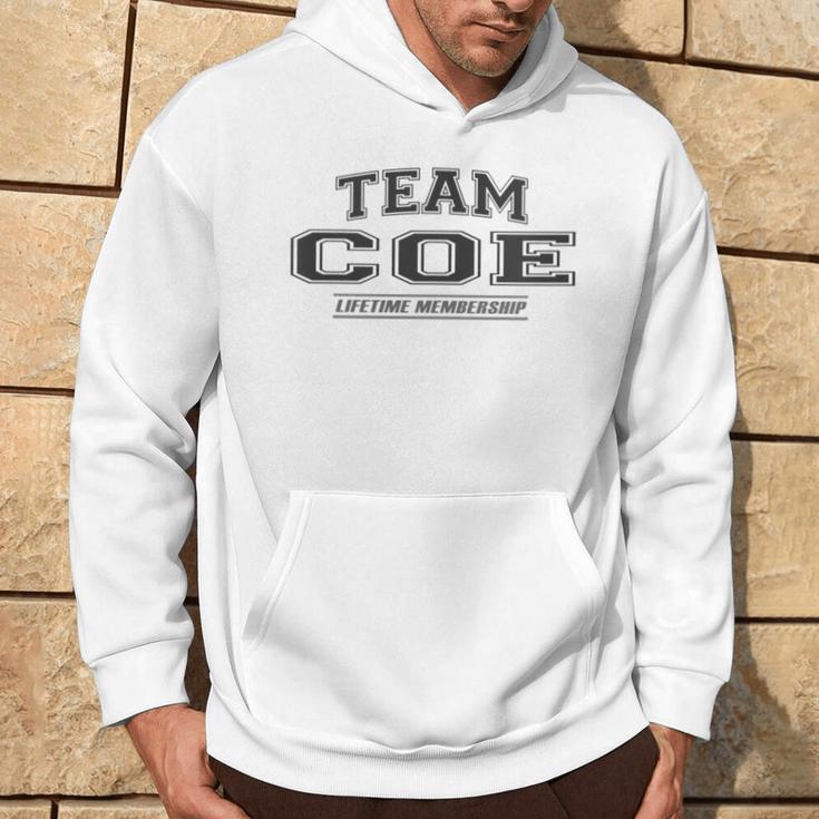 Damen Team Coe Stolzer Familiennachname Nachname Geschenk Mit-Ausschnitt Kapuzenpullover Lebensstil