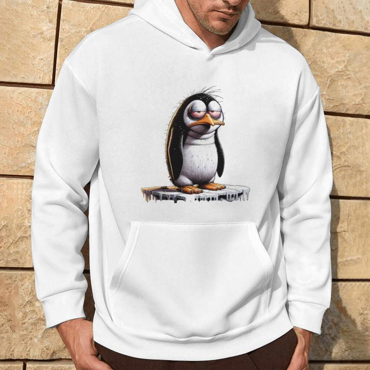 Guten Morgen Ganz Dünnes Eis Saying Penguin Kapuzenpullover Lebensstil