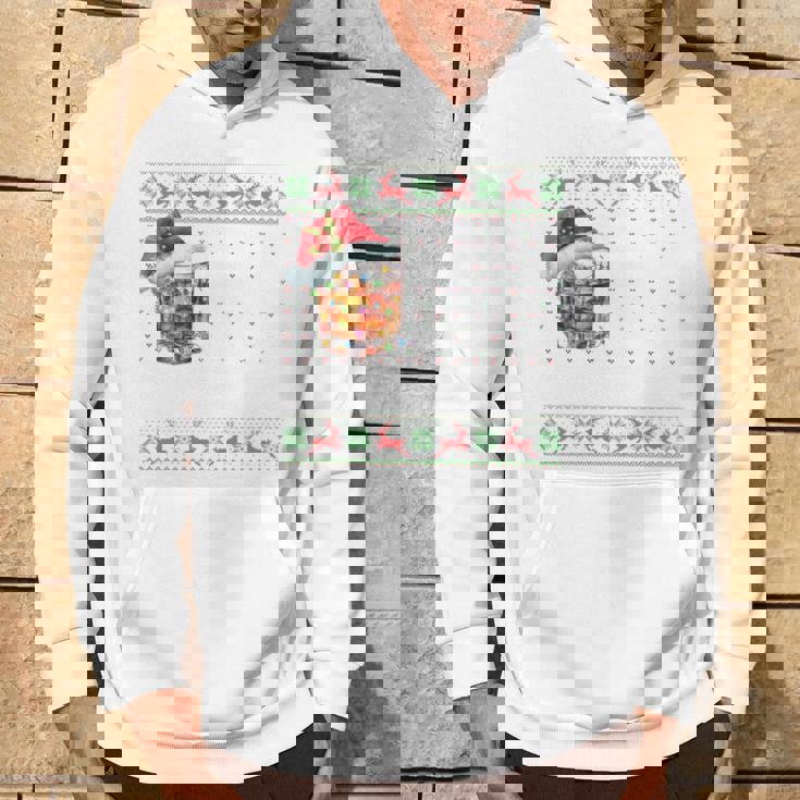 I'm Full Of Holiday Spirit It’S Called Bourbon Ugly Sweater Hoodie Lifestyle