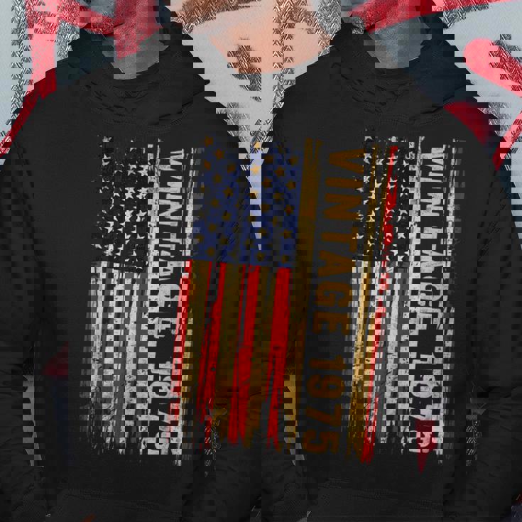50 Years Old Vintage 1975 American Flag 50Th Birthday Men Hoodie Personalized Gifts