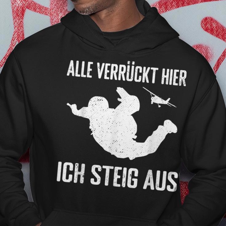 Alleerrückt Hier Skydiving Skydive S Kapuzenpullover Lustige Geschenke