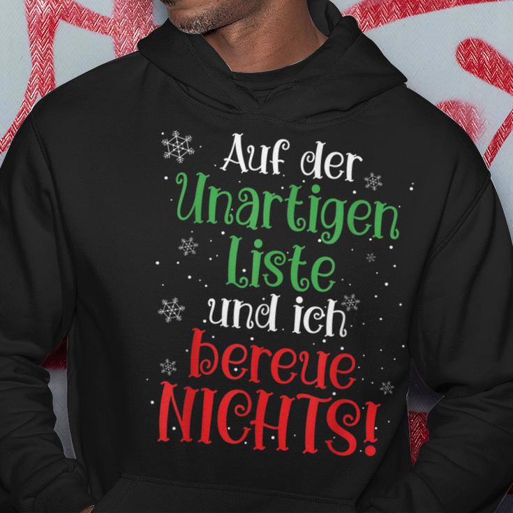 Auf Der Unartigen Liste Christmas Outfit Christmas Kapuzenpullover Lustige Geschenke