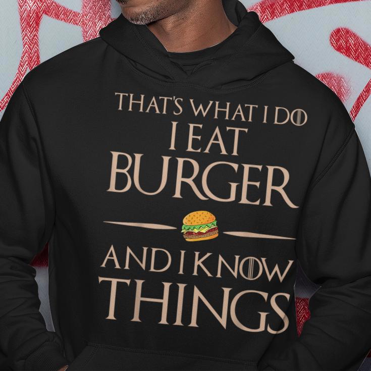 Burger Das Ist Was Ich Esse Und Weiß Dinge Kapuzenpullover Lustige Geschenke