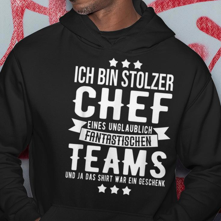 Chef Saying Ich Bin Stolzer Chef Eines Fantastische Teams S Kapuzenpullover Lustige Geschenke