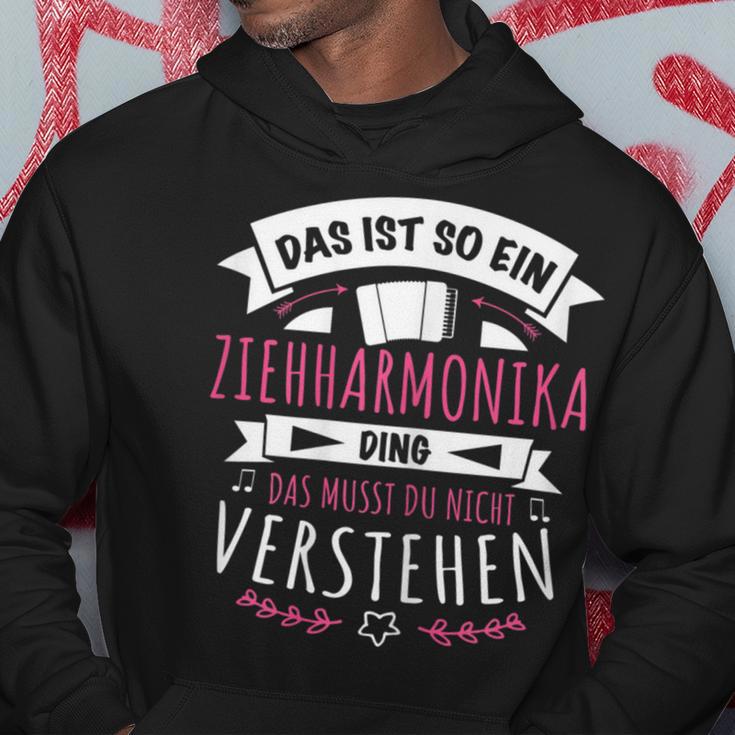 Damen Akkordeon Musiker Das Ist So Ein Ziehharmonika Ding Kapuzenpullover Lustige Geschenke