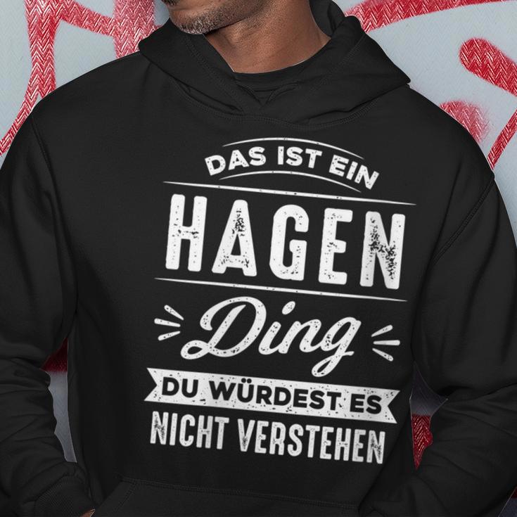 Damen Das Ist Ein Hagen Ding Du Würdest Es Nichterstehenorname Mit-Ausschnitt Kapuzenpullover Lustige Geschenke