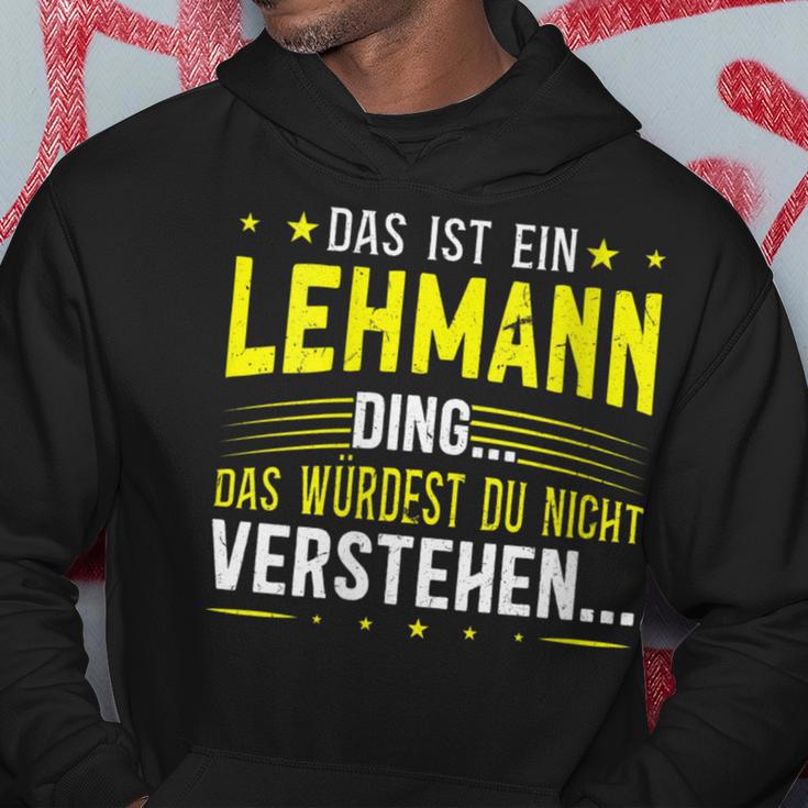 Damen Das Ist Ein Lehmann Ding Spruch Für Familie Lehmann Mit-Ausschnitt Kapuzenpullover Lustige Geschenke