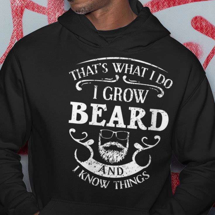 Damen Das Ist Was Ich Mache Ich Züchte Beard Und Ich Weiß Dinge Mit-Ausschnitt Kapuzenpullover Lustige Geschenke