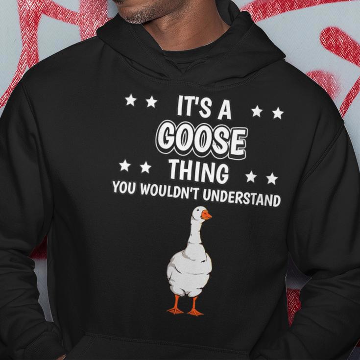 Damen Ist So Ein Gans Ding Lustiger Spruch Gänse Mit-Ausschnitt Kapuzenpullover Lustige Geschenke