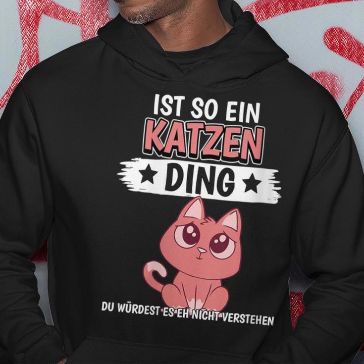 Damen Katzen Sachen Ist So Ein Katzen Ding Katzen Mit-Ausschnitt Kapuzenpullover Lustige Geschenke