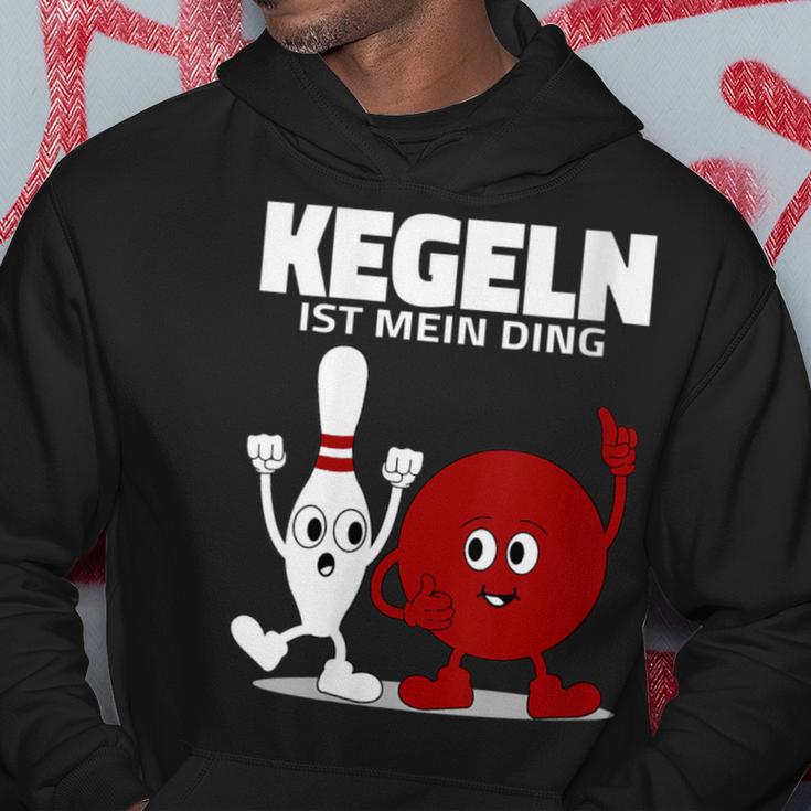 Damen Lustige Kugel & Kegel I Kegeln I Kegeln Ist Mein Ding Mit-Ausschnitt Kapuzenpullover Lustige Geschenke