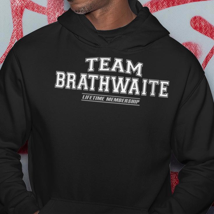 Damen Team Brathwaite Stolzer Familiennachname Nachname Geschenk Mit-Ausschnitt Kapuzenpullover Lustige Geschenke