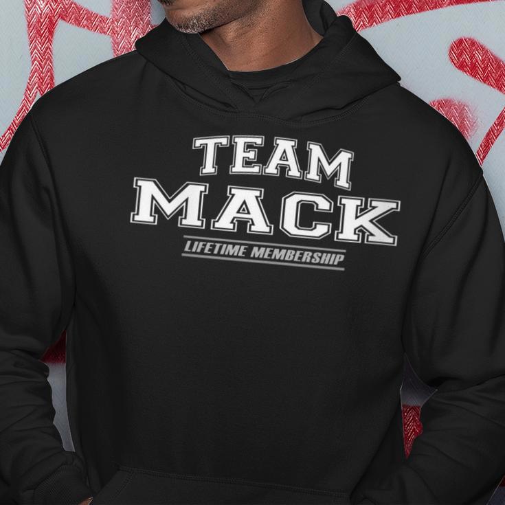 Damen Team Mack Stolzer Familienname Nachname Geschenk Mit-Ausschnitt Kapuzenpullover Lustige Geschenke