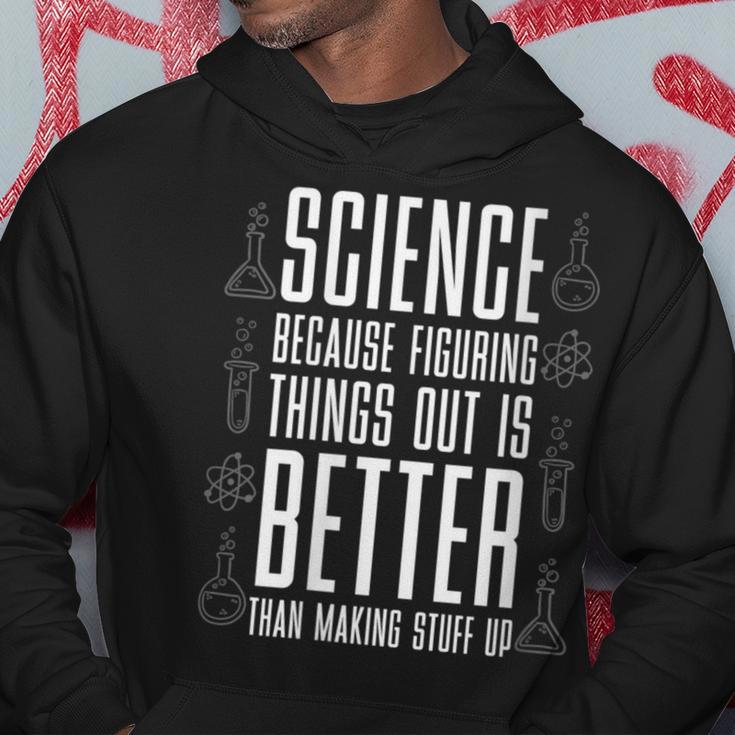 Damen Wissenschaft Weil Es Besser Ist Dinge Zu Erfinden Nerd Mit-Ausschnitt Kapuzenpullover Lustige Geschenke