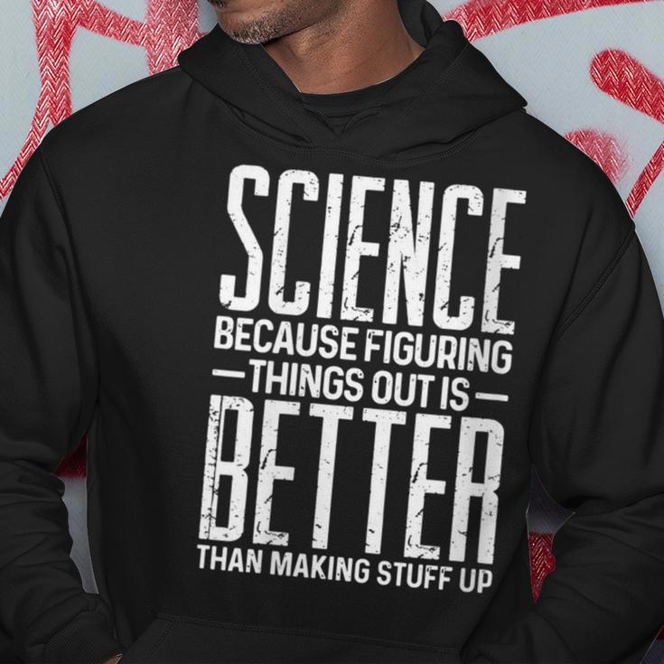 Damen Wissenschaft Weil Es Besser Ist Dinge Zu Finden Als Dinge Zu Erfinden Mit-Ausschnitt Kapuzenpullover Lustige Geschenke