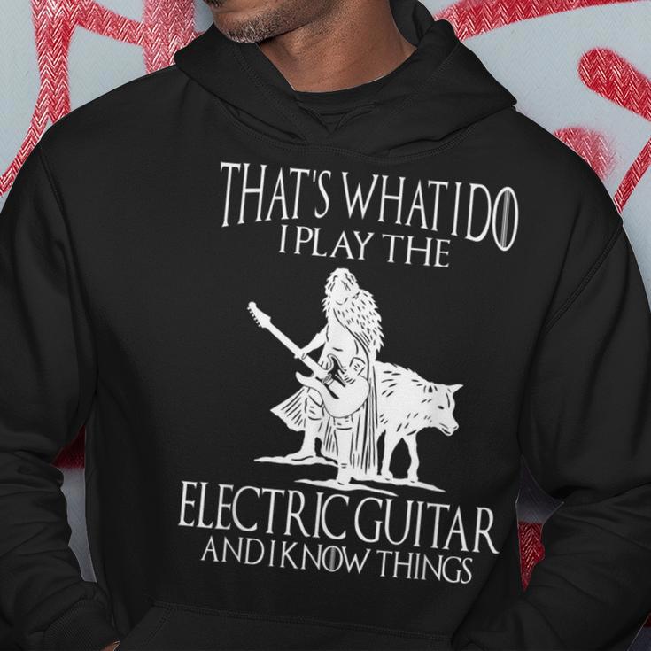 Das Ist Das Was Ich Tun Dass Ich Die E-Gitarre Spiele Und Ich Weiß Dinge Kapuzenpullover Lustige Geschenke