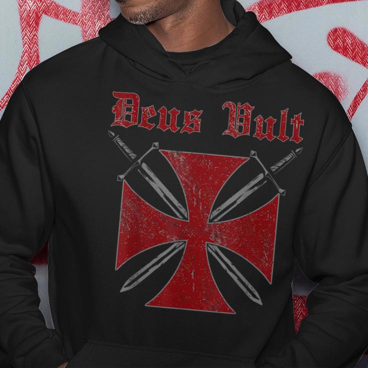 Deusult Helmet Templar Order Templar Holy Cross Kapuzenpullover Lustige Geschenke