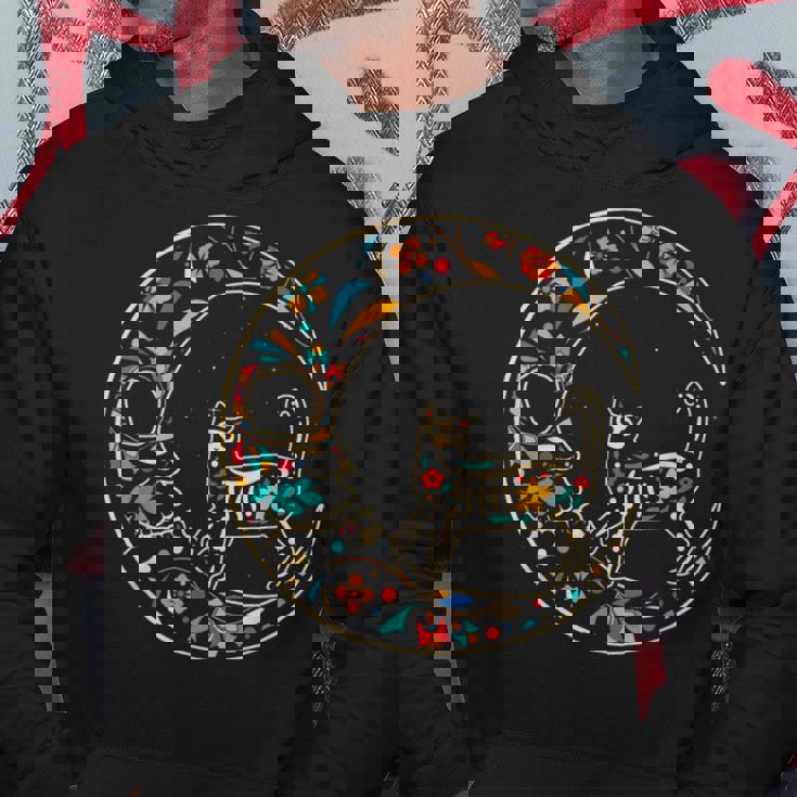 Dia De Los Muertos Chat Lune Sweat à capuche Cadeaux drôles