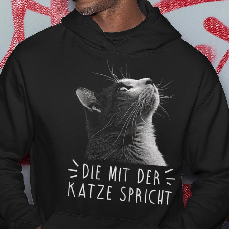 Die Mit Der Katze Sprechen Kapuzenpullover Lustige Geschenke