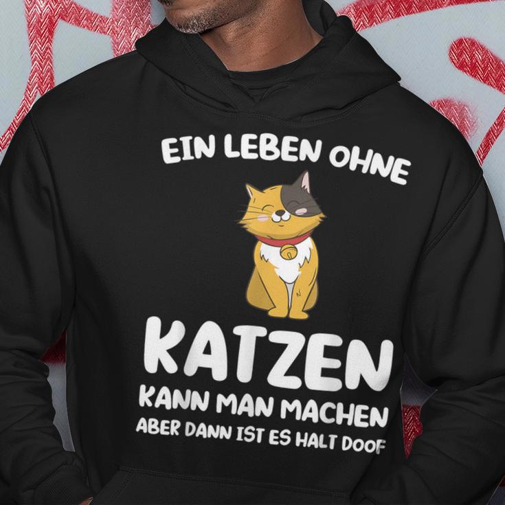 Ein Leben Ohne Katzen Ist Es Halt Doof Cat Animal S Kapuzenpullover Lustige Geschenke