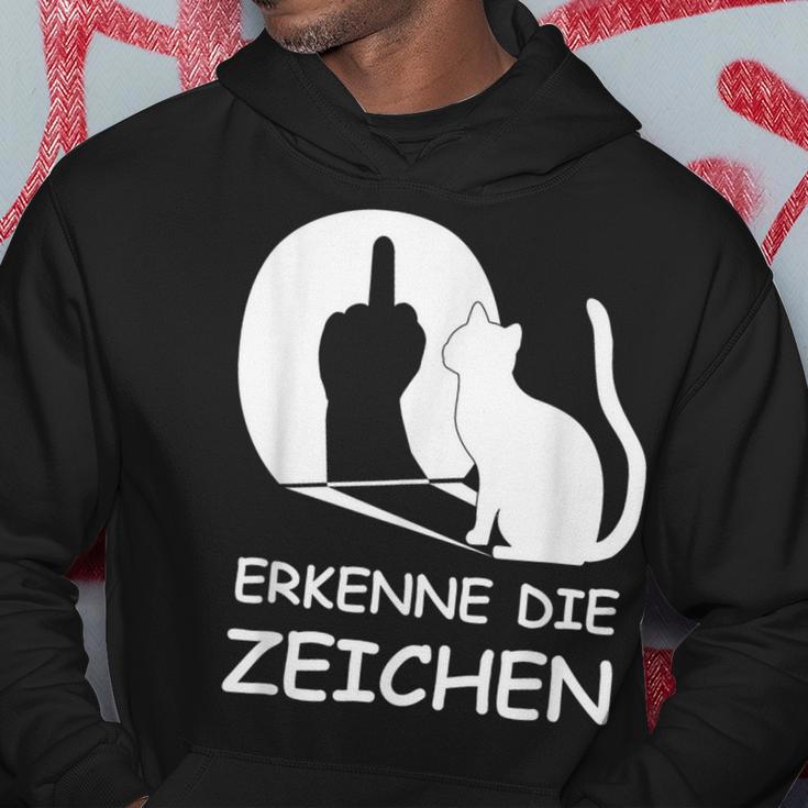 Erkenne Die Zeichen Wkekatze Schattenspiel Cats Kapuzenpullover Lustige Geschenke