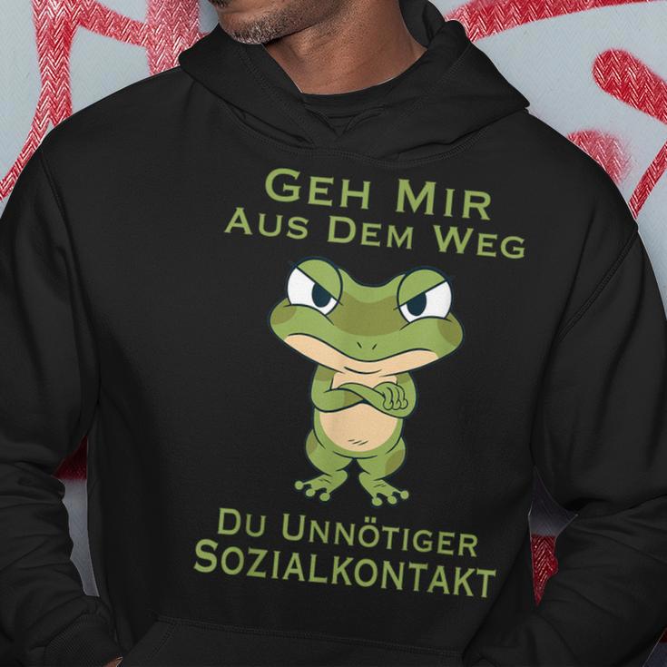 Frog Geh Mir Aus Dem Weg Du Unnötiger Sozialkontakt Geh Mir Aus Kapuzenpullover Lustige Geschenke