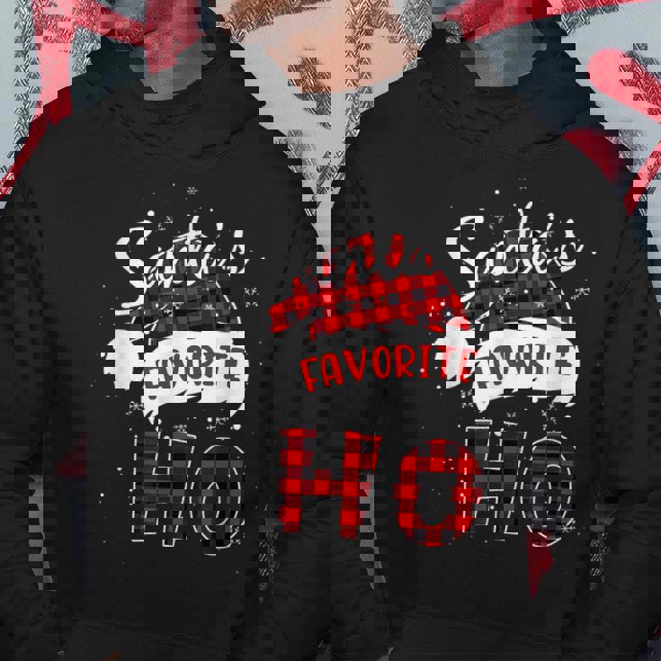 Santa's Favorite Ho Christmas Red Plaid Buffalo Pajama Hoodie Unique Gifts Santa's Favorite Ho Christmas Red Plaid Buffalo Pajama Hoodie Unique Gifts