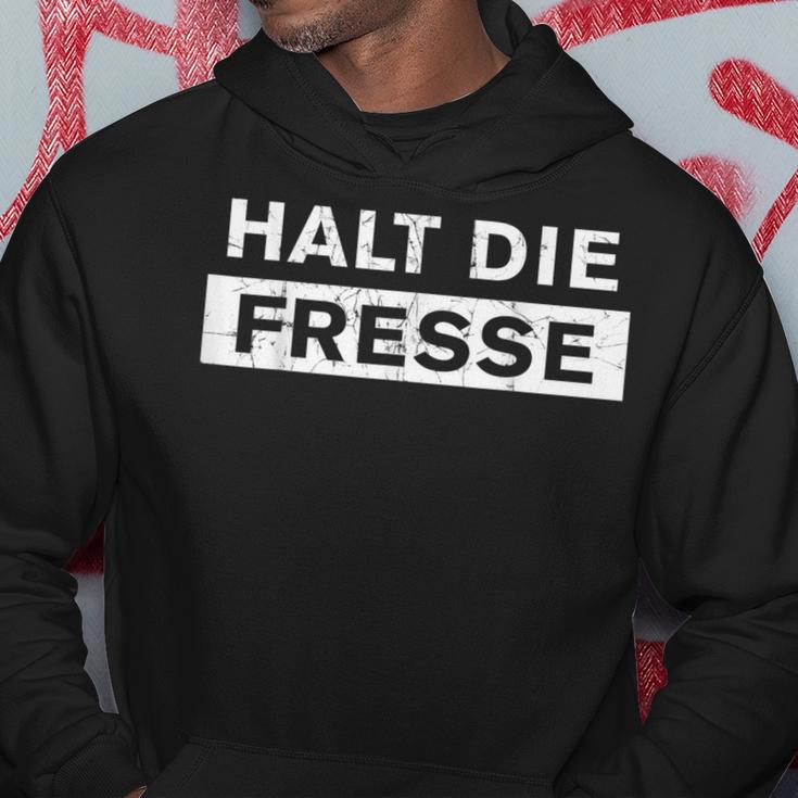 Halt Die Fresse Schnauze Maul Kapuzenpullover Lustige Geschenke