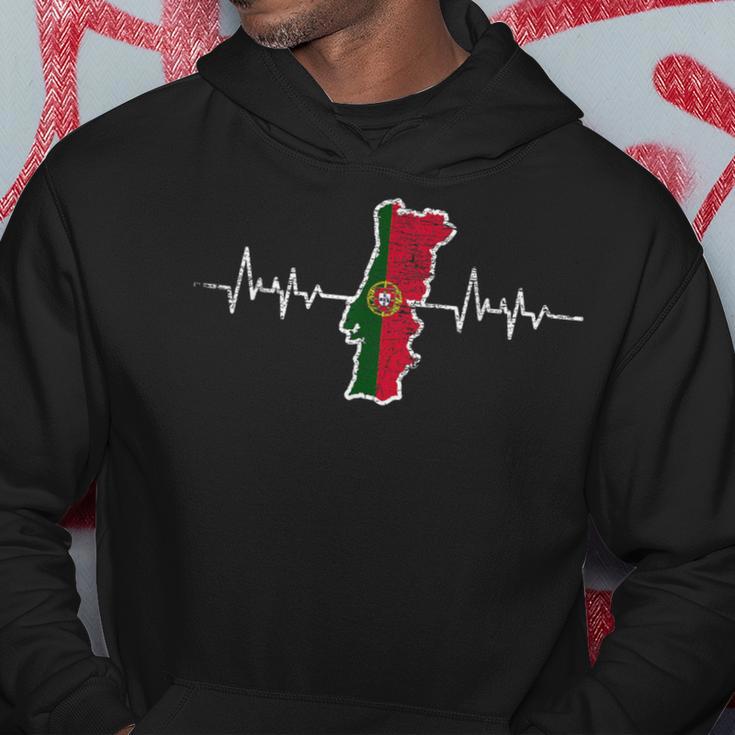 Heartbeat Portuguese Flag Portugal Kapuzenpullover Lustige Geschenke