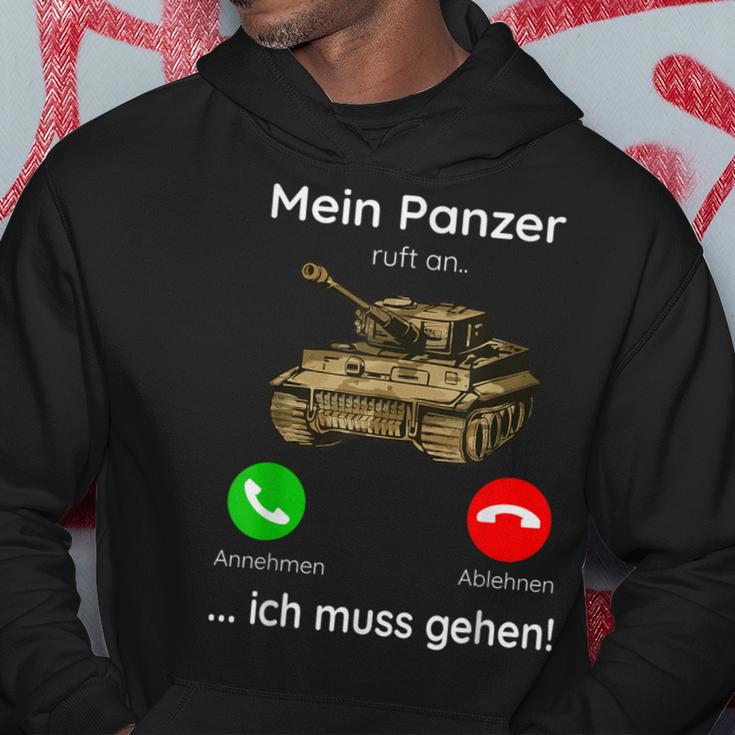 Mein Panzer Ruft An Ich Muss Gehen Kapuzenpullover Lustige Geschenke