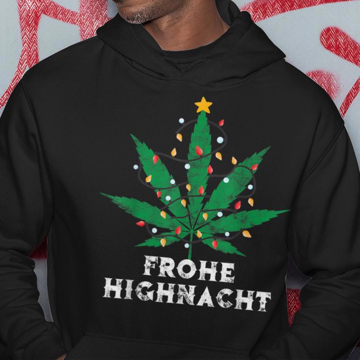 Merry Highnacht Christmas Hemp Leaf Word Game Kapuzenpullover Lustige Geschenke