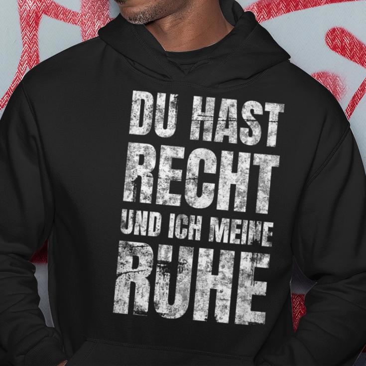 Partner Du Hast Recht Und Ich Meine Ruhe Kapuzenpullover Lustige Geschenke