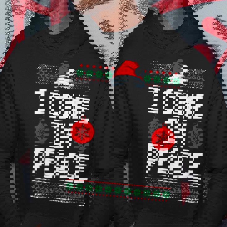 I Come In Peace Matching Couple Ugly Christmas Xmas Sweaters Hoodie Personalized Gifts