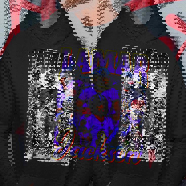 Retro Lamar Jackson Vintage Lover Graphic 90S Hoodie Unique Gifts