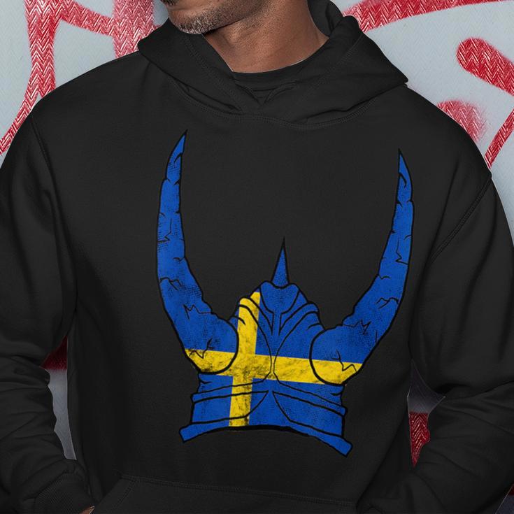 Schweden Wikinger Helm Schwedischer Nordmann Stolz Sköl Kapuzenpullover Lustige Geschenke