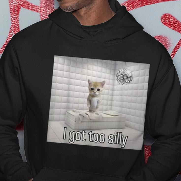 I Got Too Silly Sad Crying Cat Meme Hoodie | Mazezy